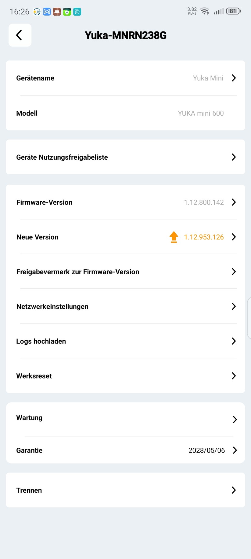  Einrichtung mit App