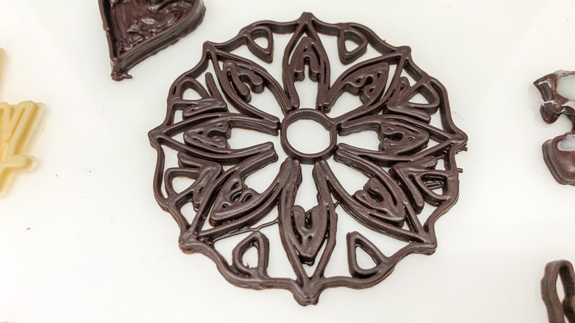 Es gibt zahlreiche kostenlose Vorlagen für den Druck mit Schokolade.