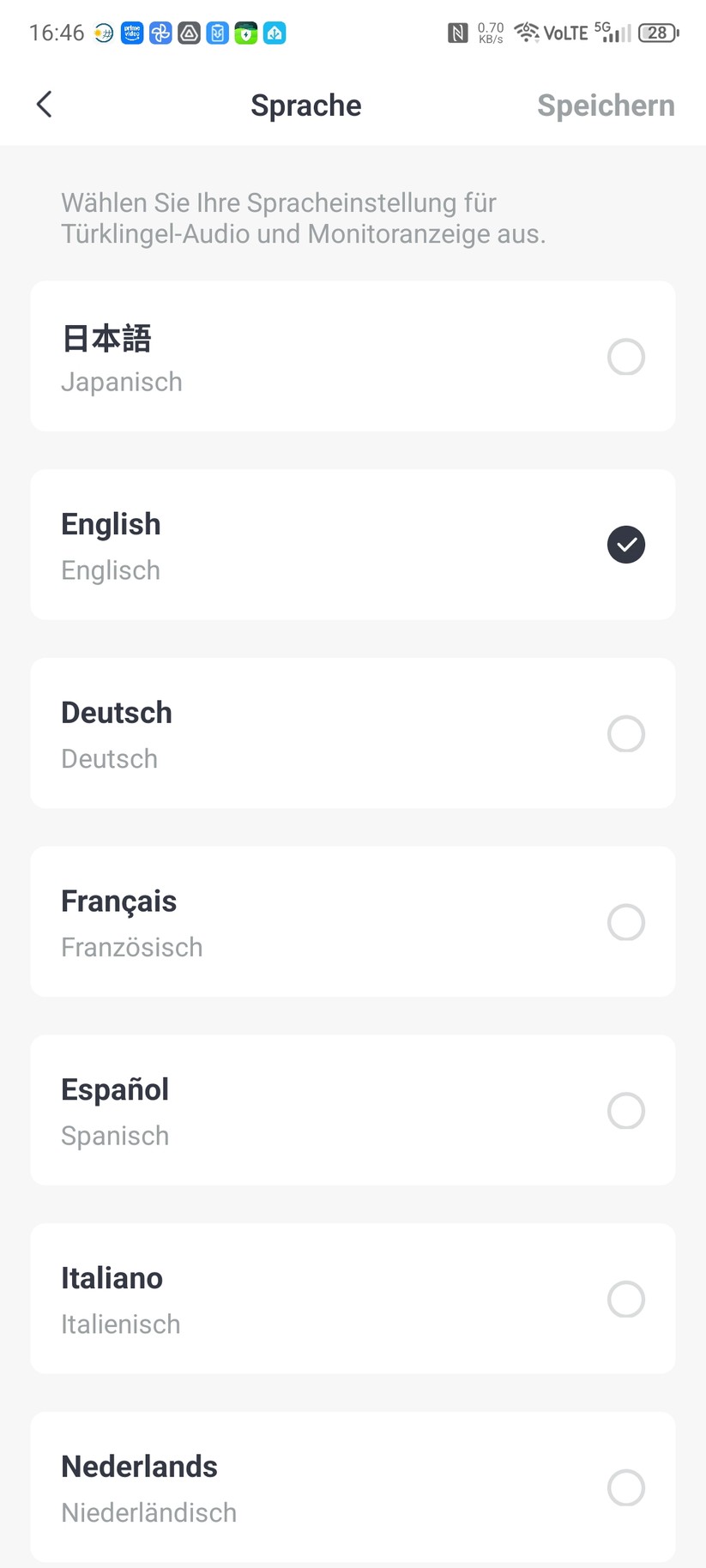 Einstellungen in der Switchbot App