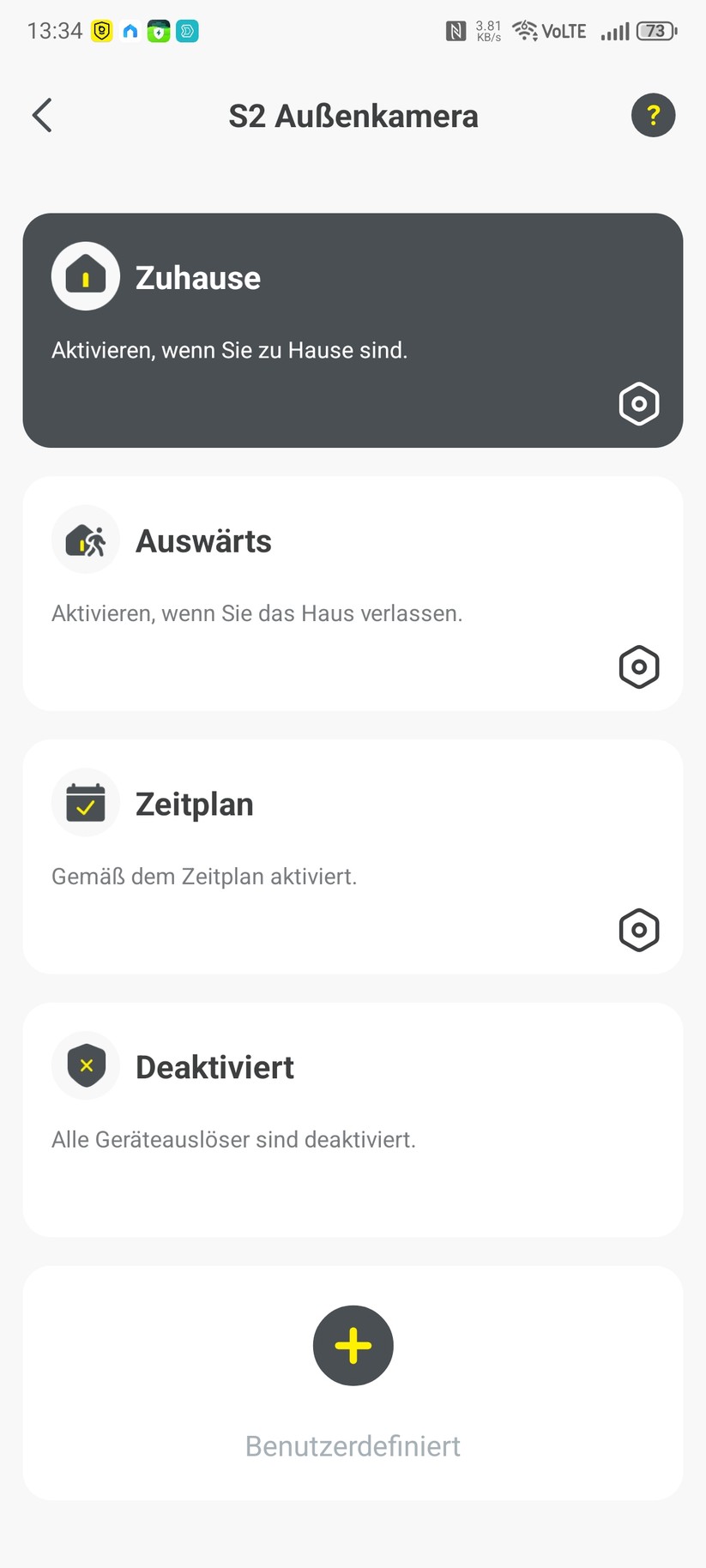 Baseus Security S2: Konfiguration mit der App