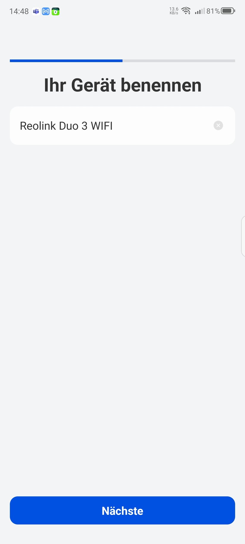 Reolink Duo 3 WiFi: Einrichtung mit App