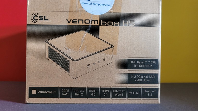 CSL Venom Box: Leiser Mini-PC mit Ryzen 7 8845HS mit bis zu 96 GByte RAM und 8 TB SSD