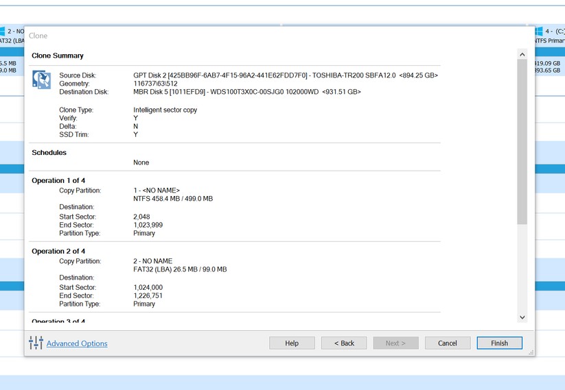 Nach ein paar Klicks auf Next bekommt man die Zusammenfassung der Aufgabe. 