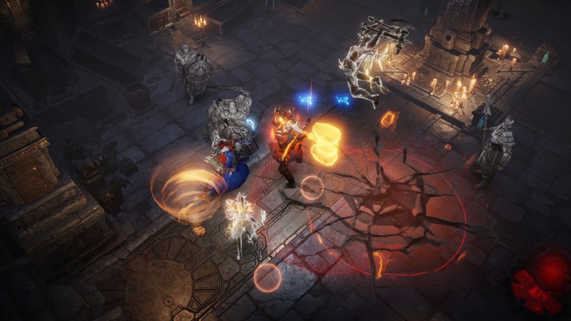 Ab ins Gewölbe: In bester Hack-and-Slay-Manier schnetzeln sich die Kämpfer in Diablo Immortal durch düstere Gruften voller Gefahren und Schätze.
