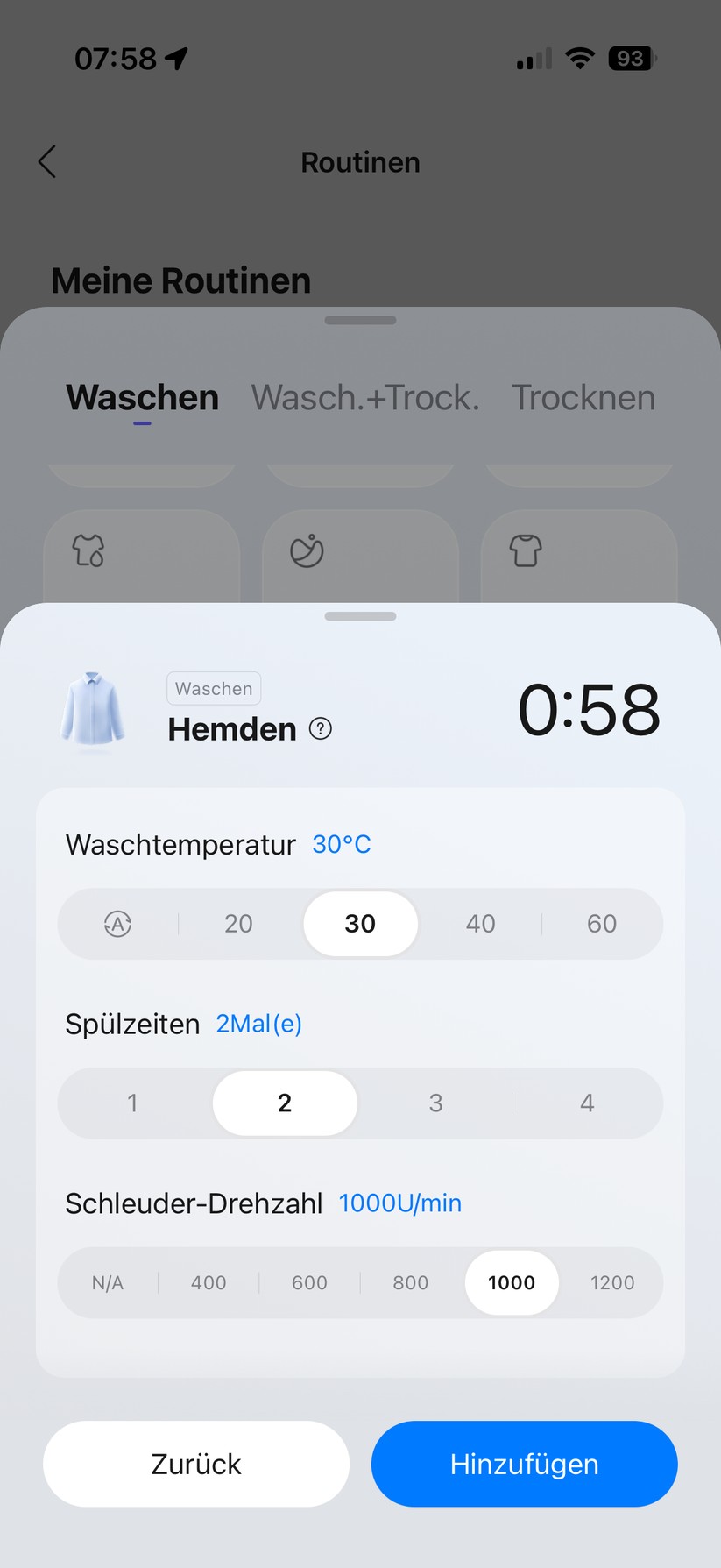 Roborock Zeo Lite - App