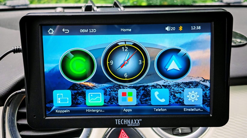 Technaxx Wireless Carplay & Android Auto Display 7" (TX-320): Startbildschirm