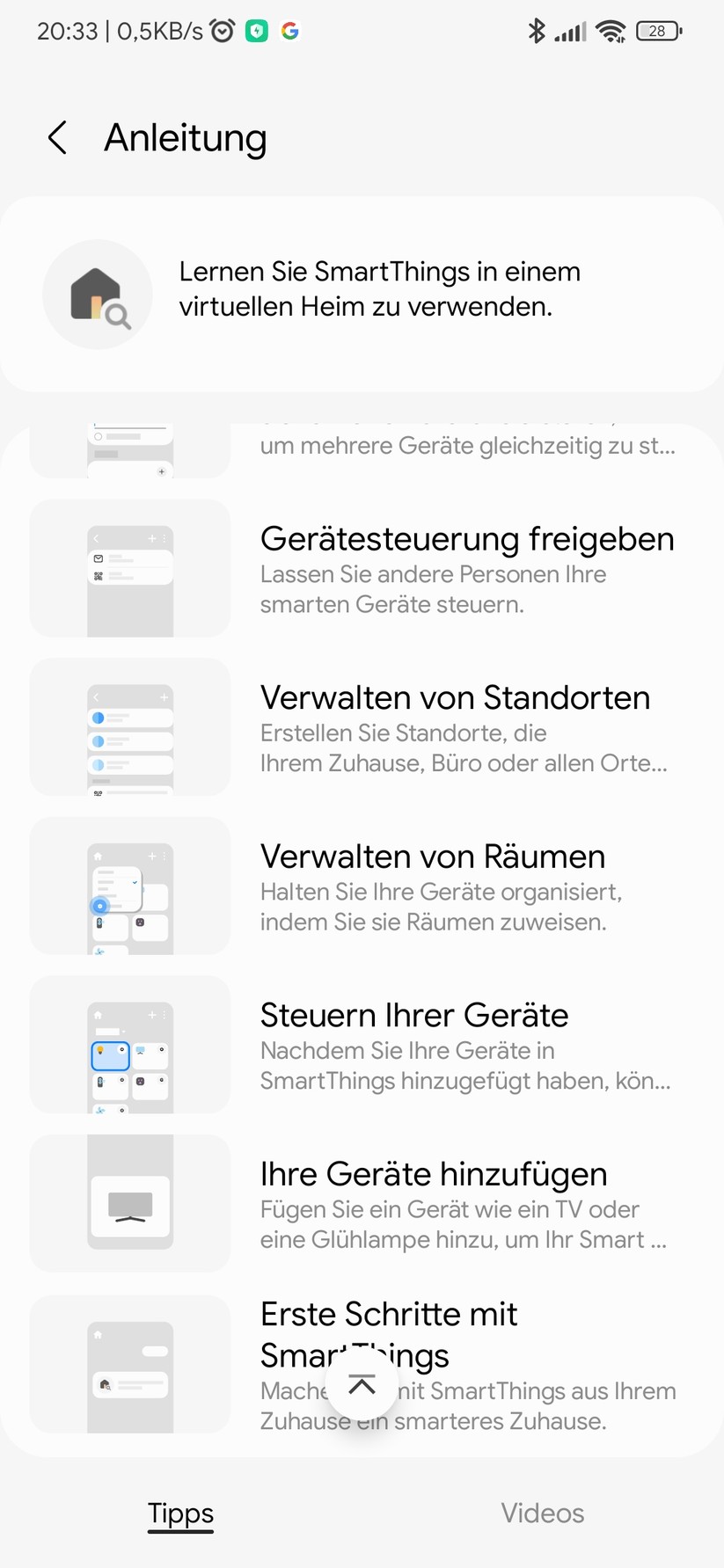 Smartthings: App