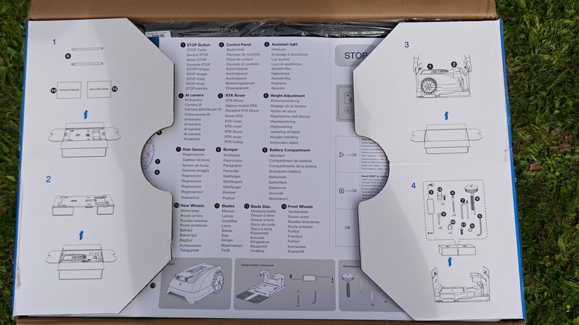 Ecovacs Goat O600 RTK bietet eine Schnittbreite von 19 cm und ist für Rasenflächen bis 600 m². 