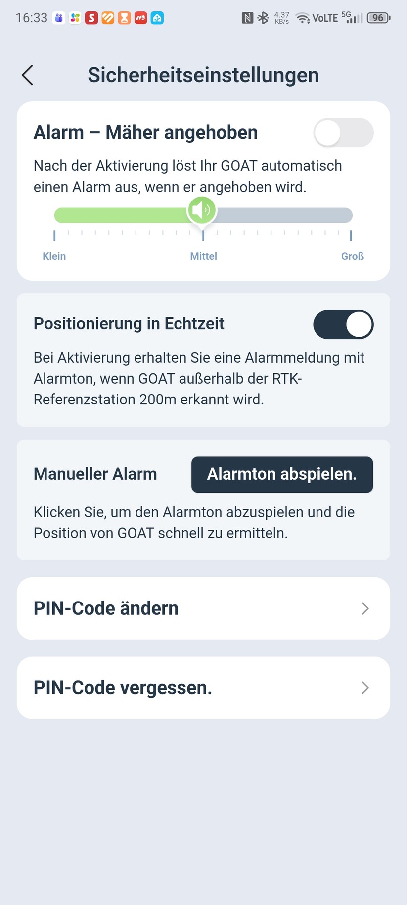 Ecovacs-App: Einstellungen