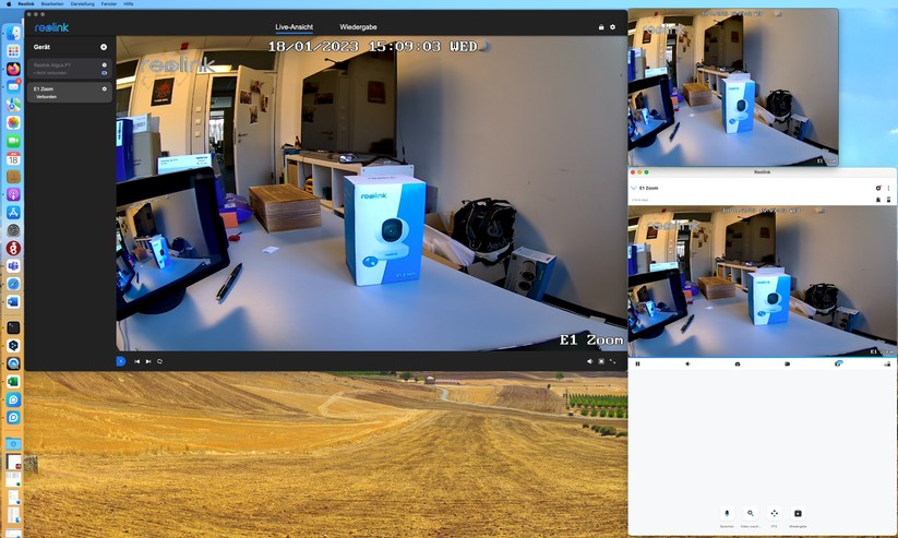 Die Reolink E1 Zoom lässt sich per Desktop-Anwendung, Browser und Mobil-App steuern.
