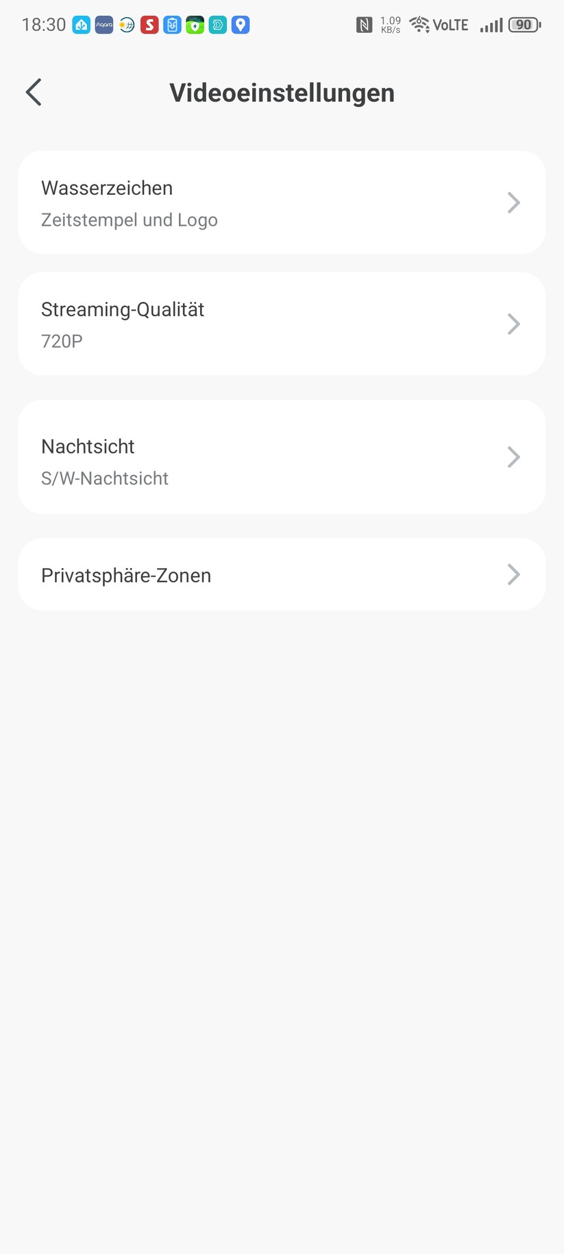 Baseus Security S2: Konfiguration mit der App