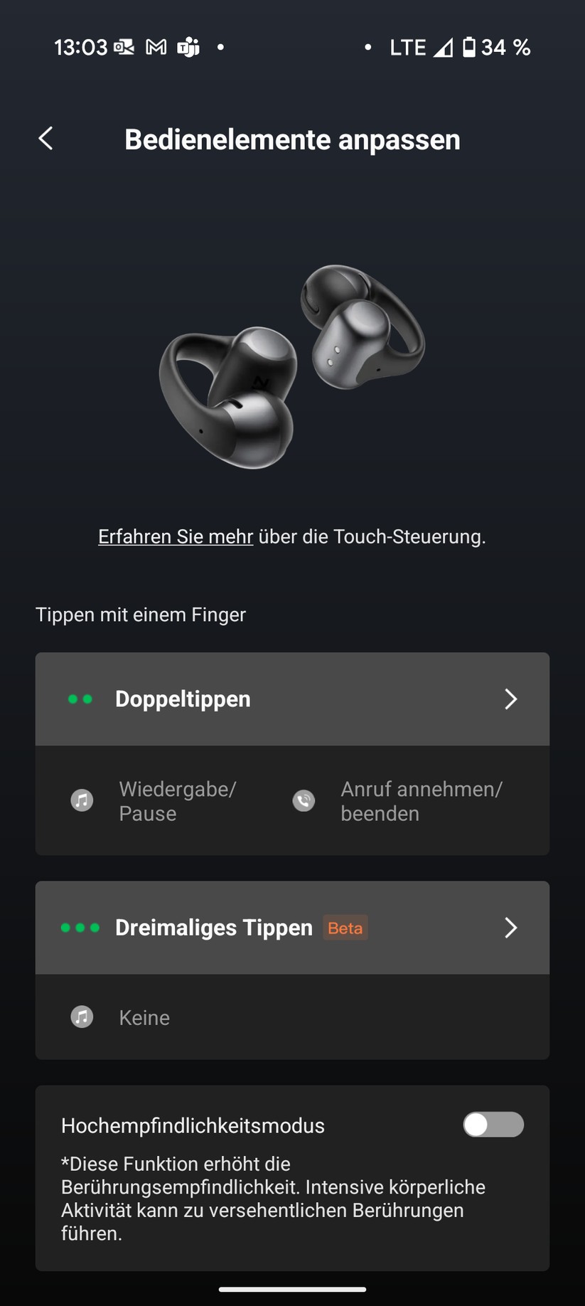 Shokz Opendot One Screenshot
