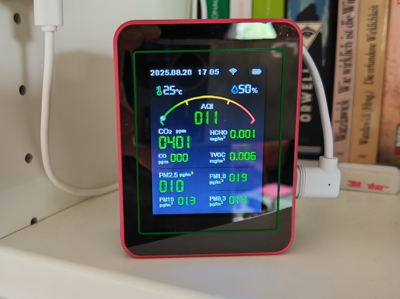 Raumluftsensor Air Quality Detector MT29 im Test