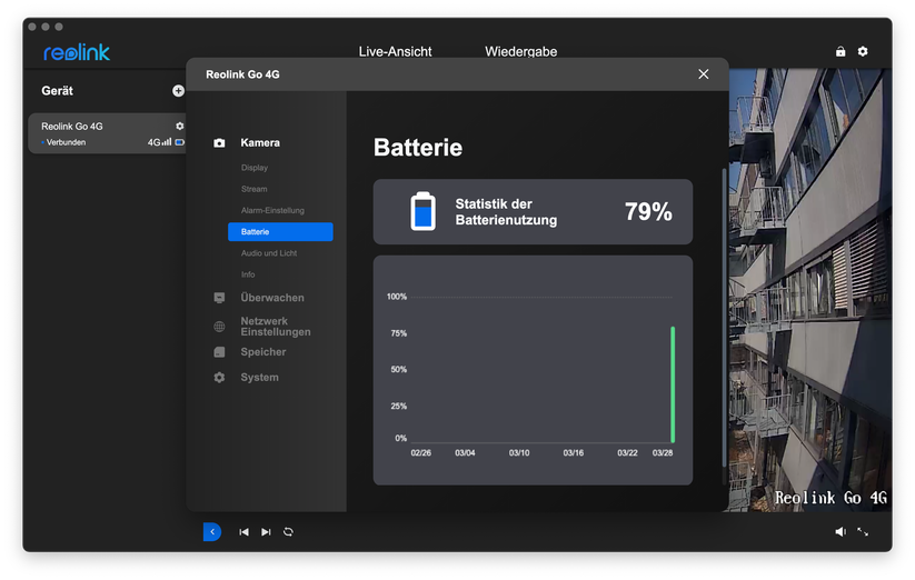 Reolink Go 4G/LTE: Desktop-Anwendung