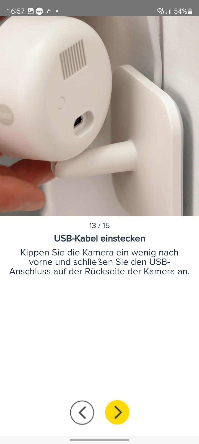 Yale Smart Indoor Camera: Einrichtung