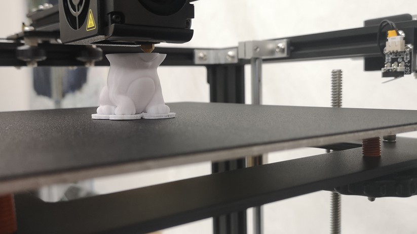 Ender 5 Pro: Abgesehen vom Leveling sieht der erste Druck sehr ordentlich aus.