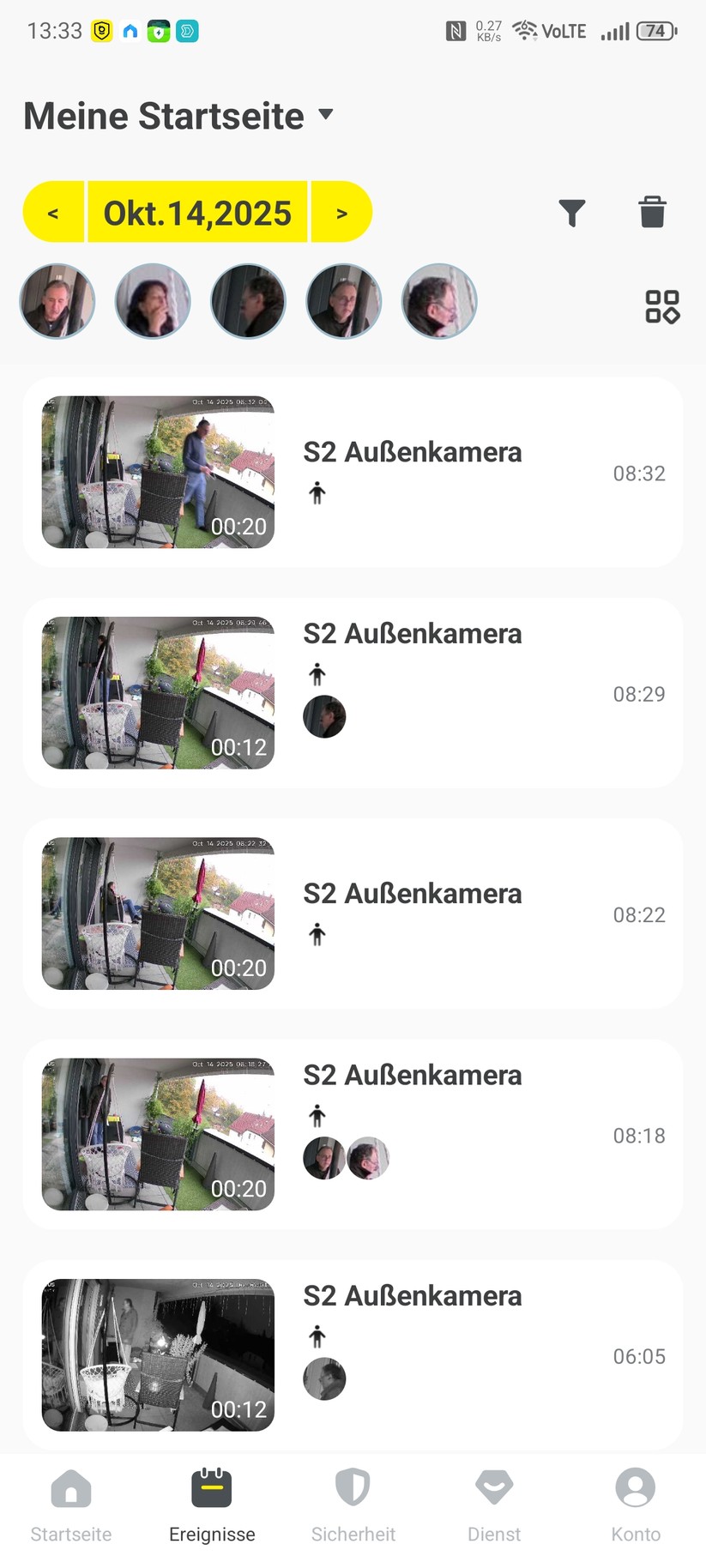 Baseus Security S2: Konfiguration mit der App