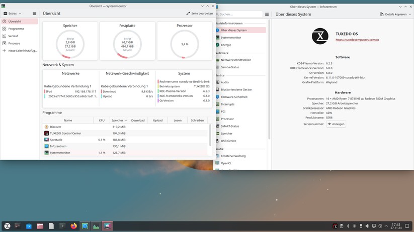 Beelink SER8: Der Mini-PC kommt standardmäßig mit Windows 11, kann aber auch mit Linux betrieben werden.