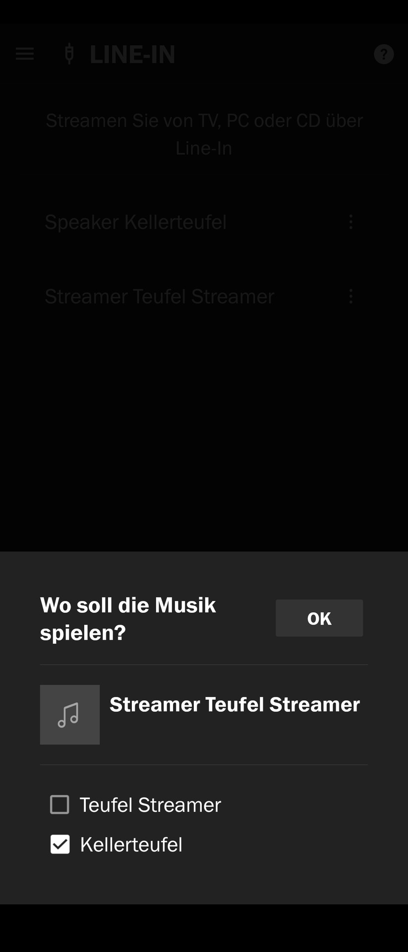 Teufel Streamer App