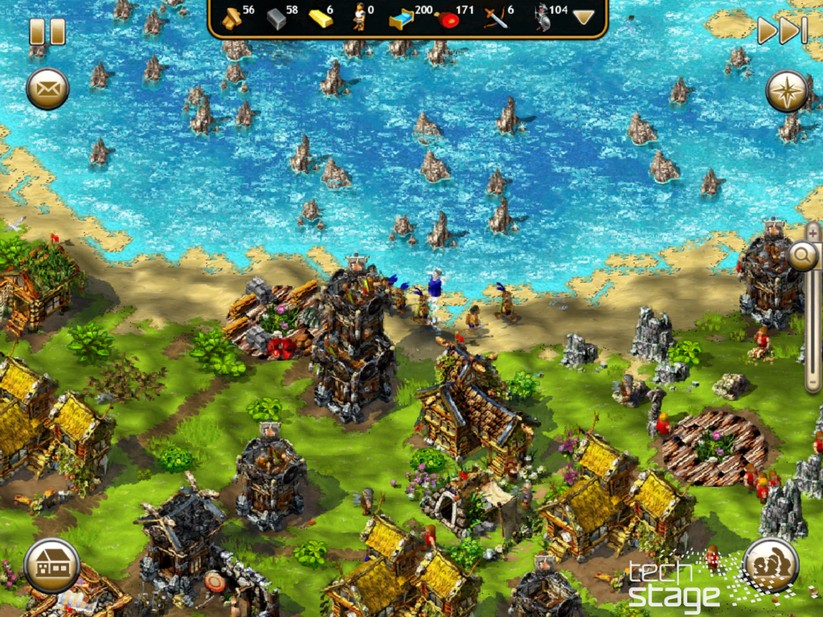 Ja, hier stapfen gegnerische Einheiten durch unser Dorf – aber eigentlich geht es uns an dieser Stelle um die mangelnden Details ;-)