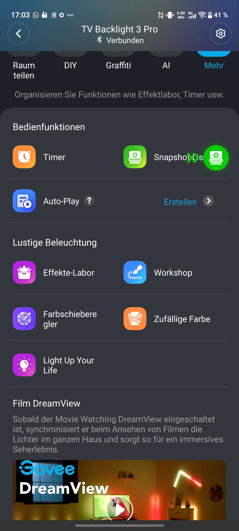 Govee TV-Hintergrundbeleuchtung 3 Pro Screenshot