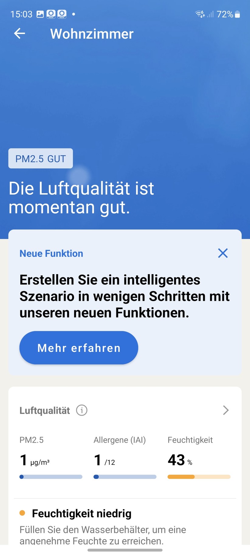 Philips AC4321: Konfiguration mit App Air+