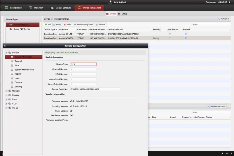 Annke NCD800 (I91BI): Einstellungsmöglichkeiten mit Desktop-App iVMS 4200