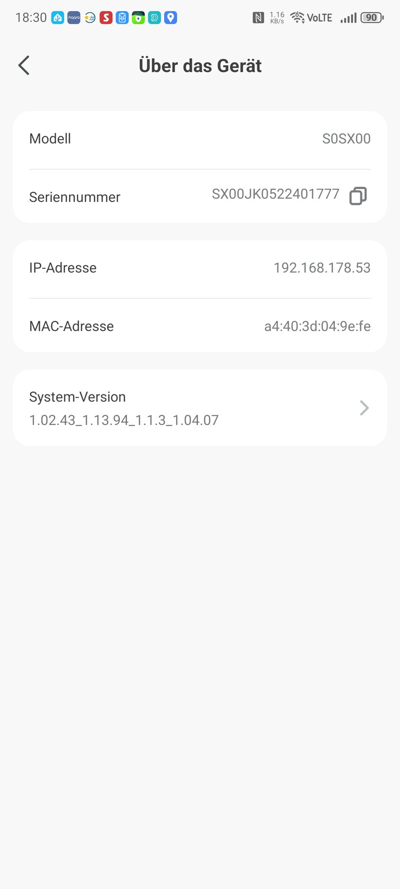 Baseus Security S2: Konfiguration mit der App