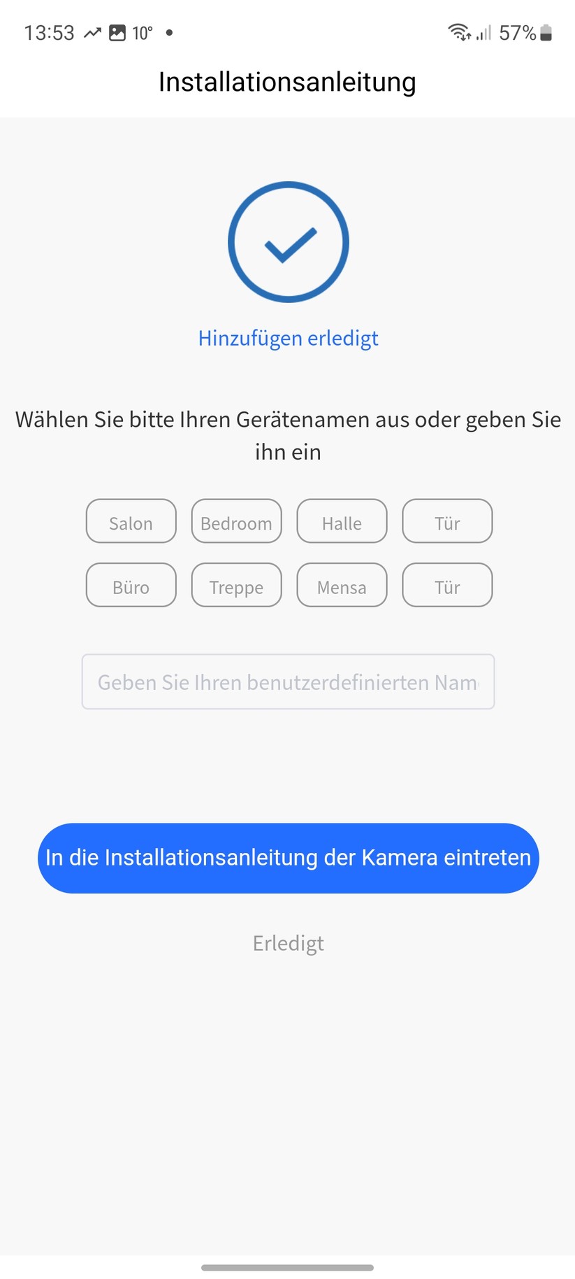 PTZ-Kamera für Lampenfassung E27: App