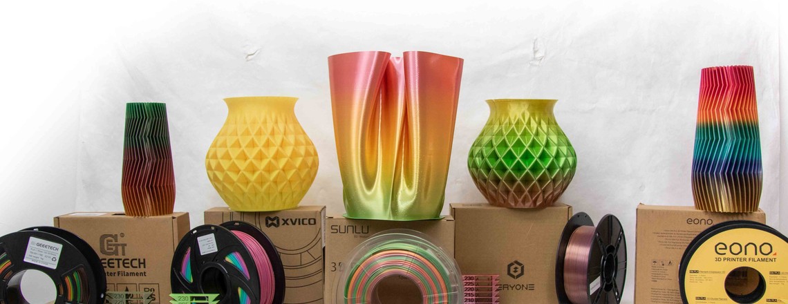 Rainbow-Filament im Vergleich