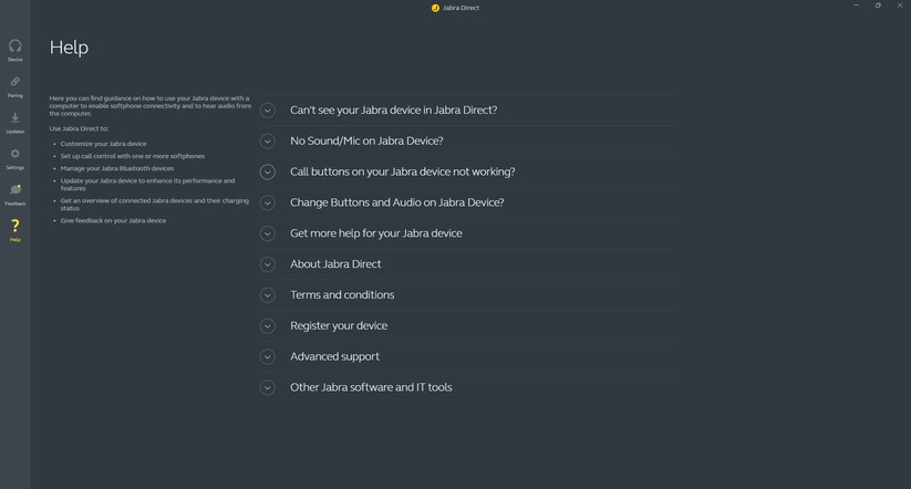 Jabra Evolve3 85 - Bilder Desktop-App