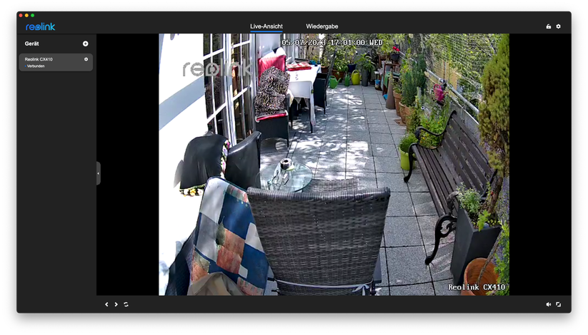 Reolink CX410: Desktop-App