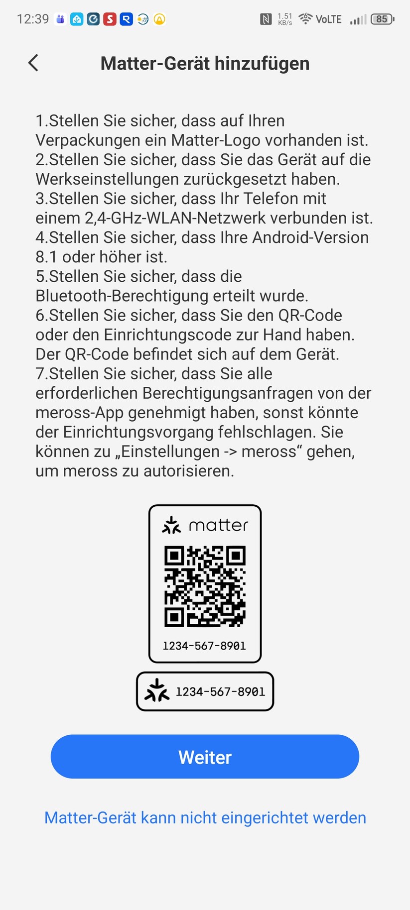 Heizkörperthermostat Meross MTS150HMA mit Matter-Hub MSH450: Set-up mit Meross-App