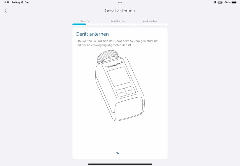 Homematic IP: Anlernen des Thermostats