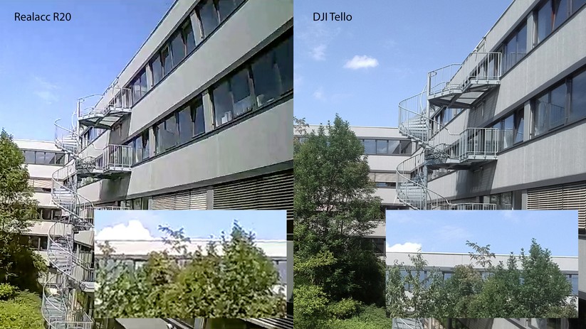 Die Bildqualität vom R20 und Tello im direkten Vergleich.