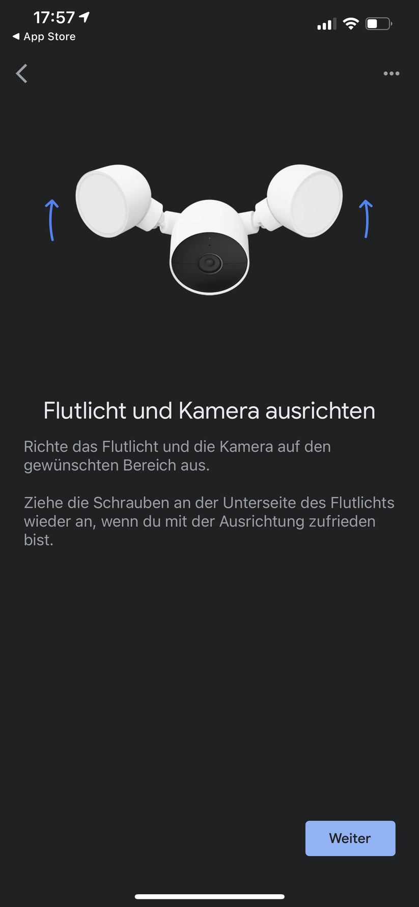 Google Home App für Nest Floodlight 