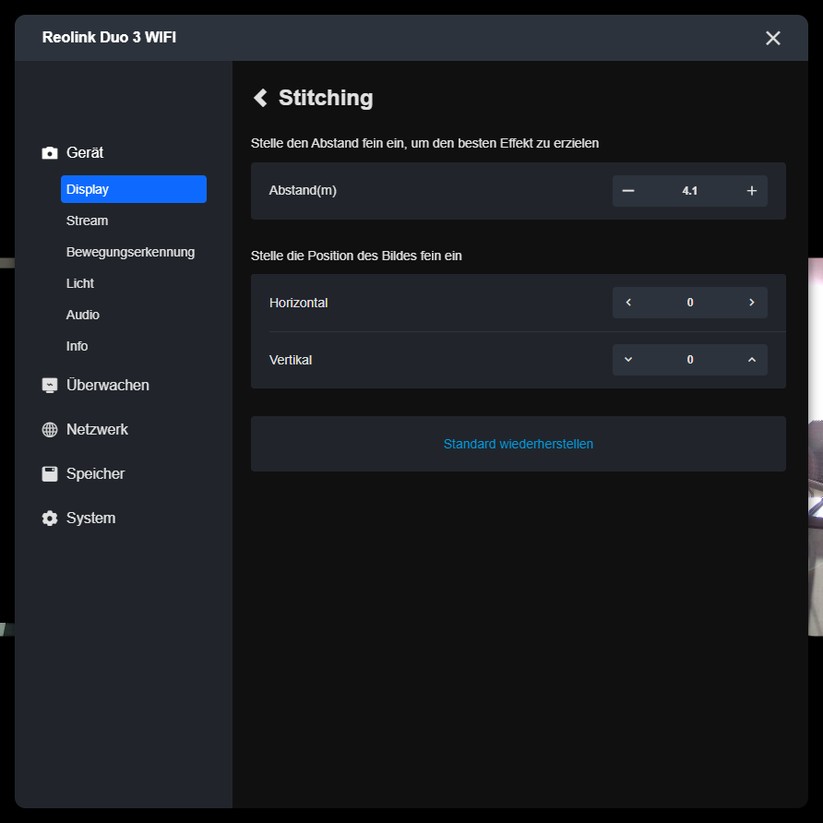 Reolink Duo 3 WiFi: Konfiguration mit Desktop-App
