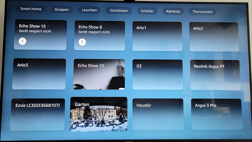 Fire TV Cube 2022: Über das Smart-Home-Dashboard können Anwender über Alexa integrierte Smart-Home-Komponenten steuern.