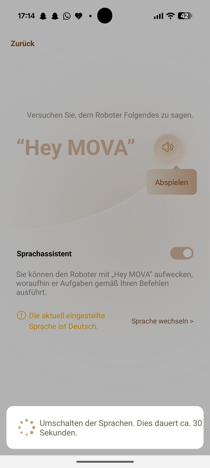 Mova Z70 Ultra Roller – App & Einrichtung