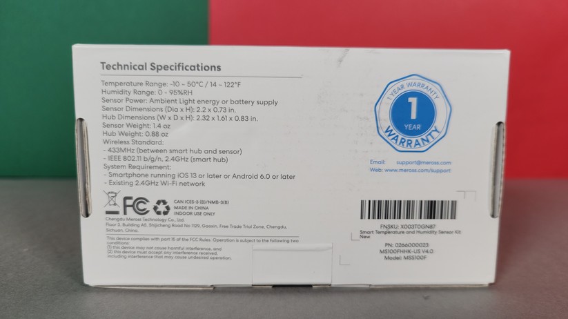 Der Meross MS100FH ist ein Temperatur- und Luftfeuchtesensor mit integriertem Solarpanel. Er ist kompatibel zu Homekit und Smartthings und kann auch in Smart-Home-Zentralen wie Home Assistant integriert werden.