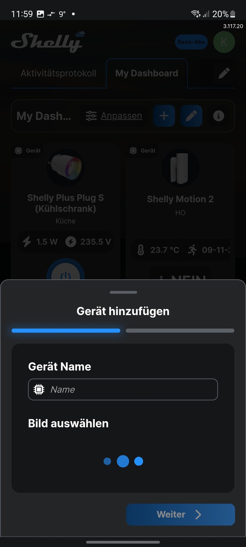  Inbetriebnahme mit Shelly-App