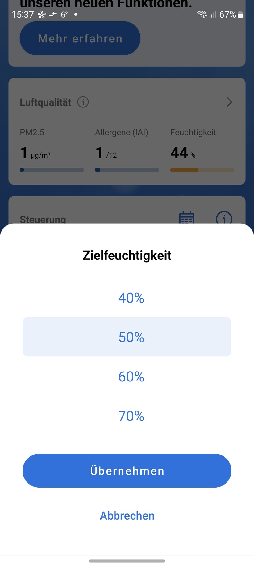 Philips AC4321: Konfiguration mit App Air+