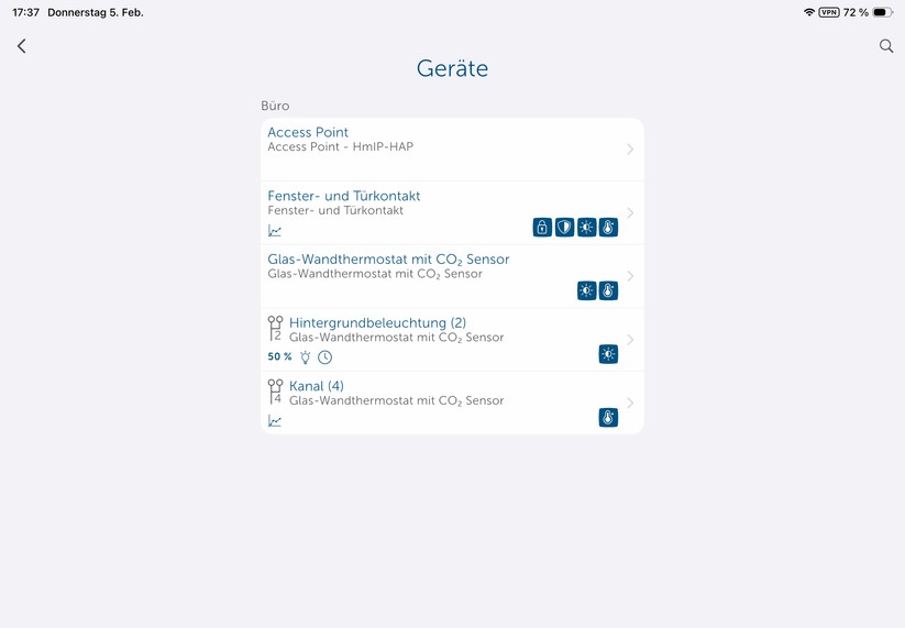 Die Homematic-IP-App ist auch für Tablets optimiert.