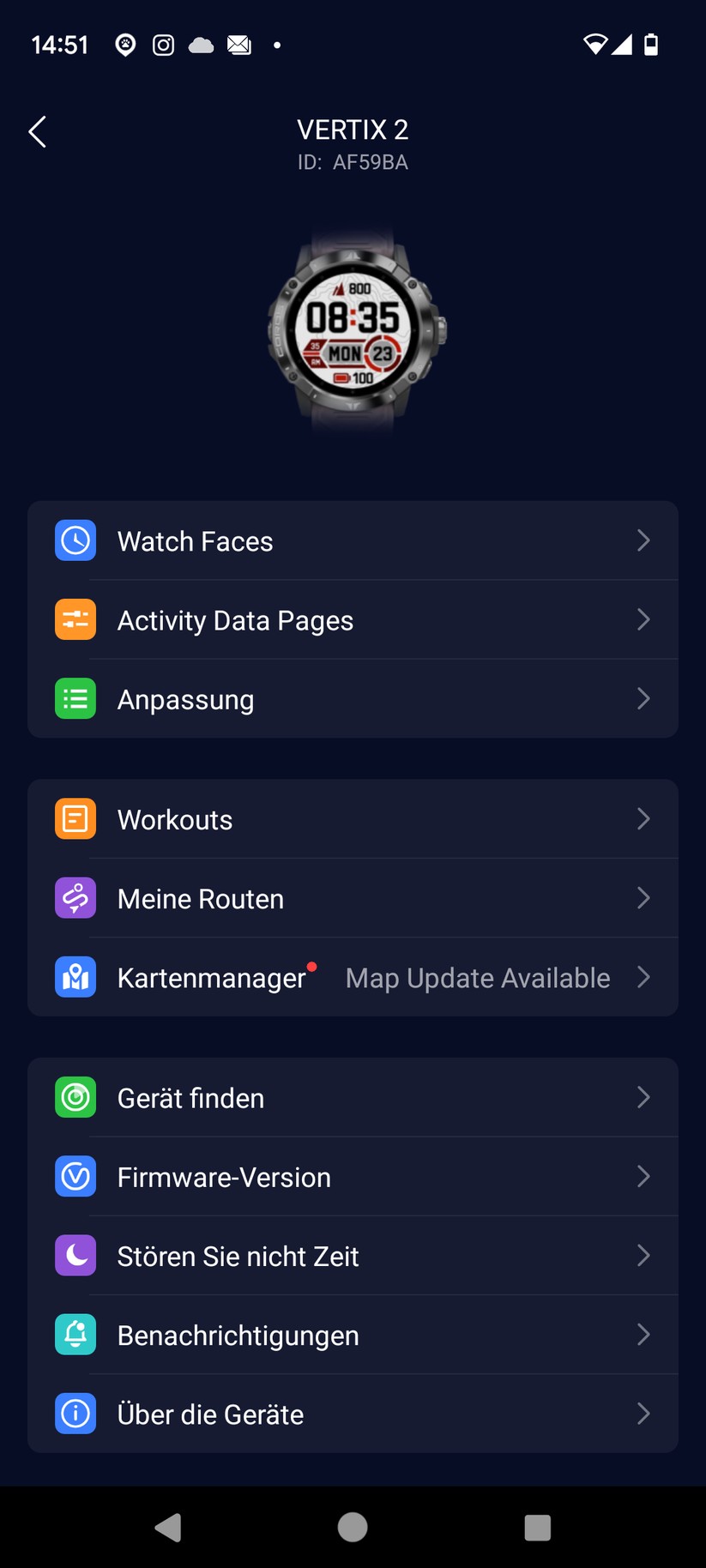 Coros Vertix 2 - App