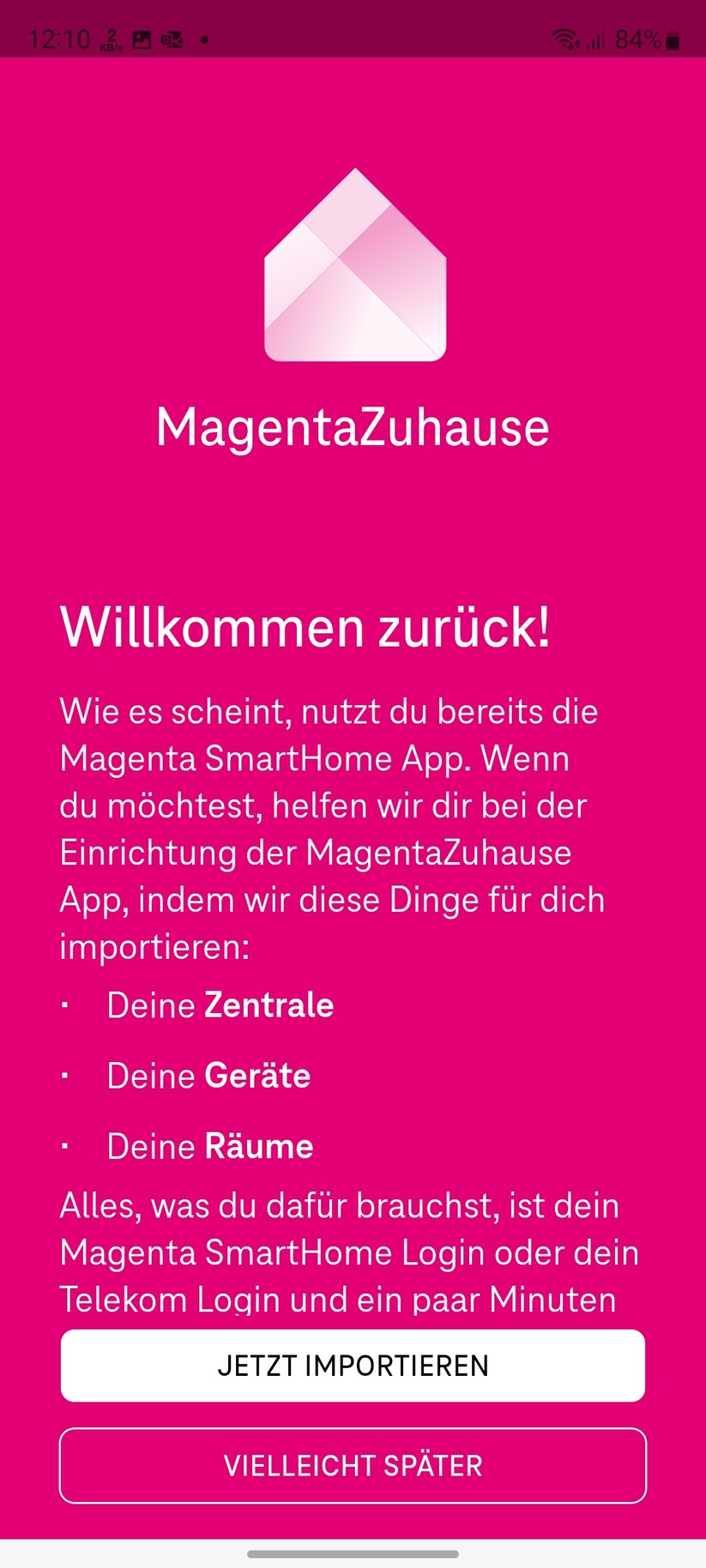 Telekom Magenta Smart Home: App Magenta Zuhause