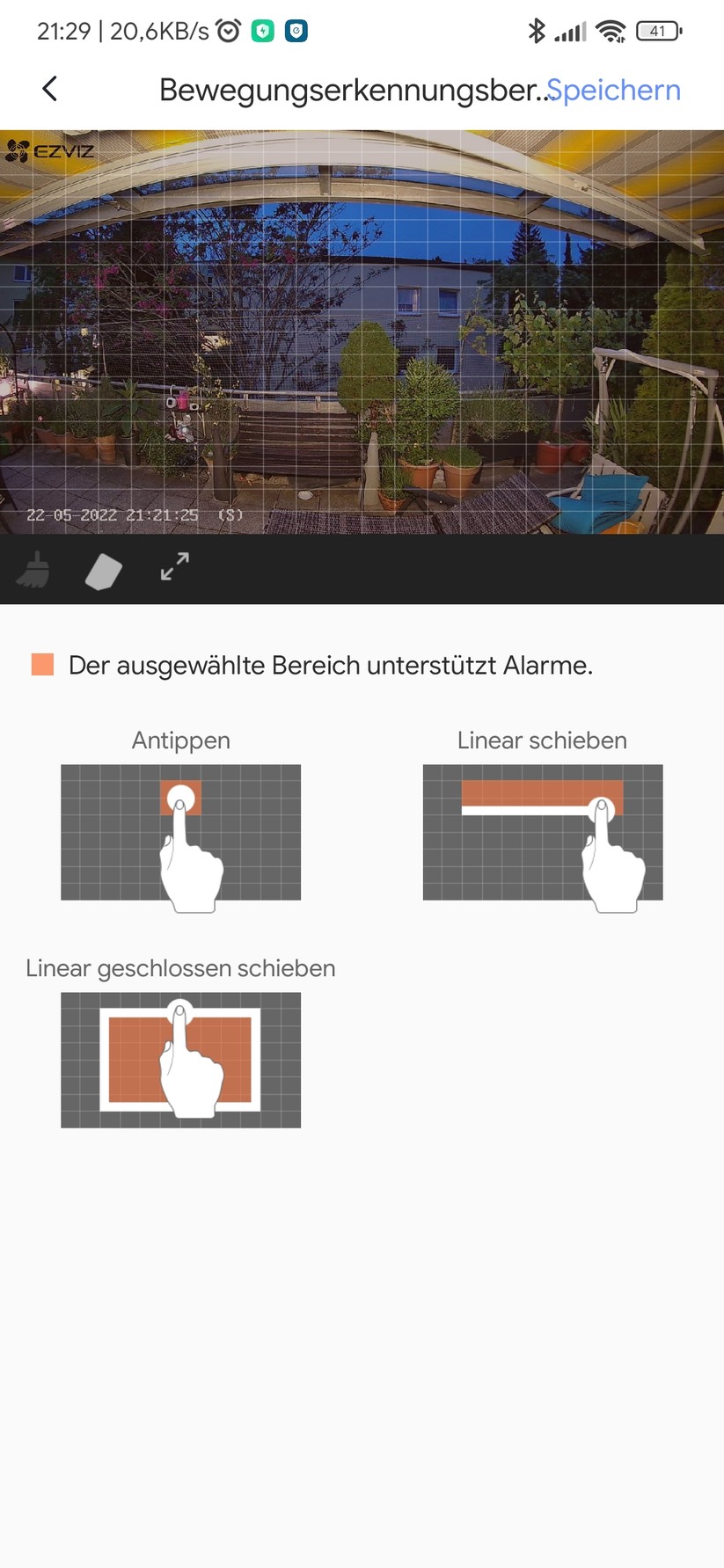Ezviz LC3: App-Screenshots