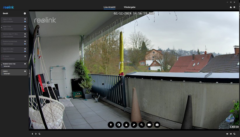 Reolink CX810: Einstellungen und Testaufnahmen