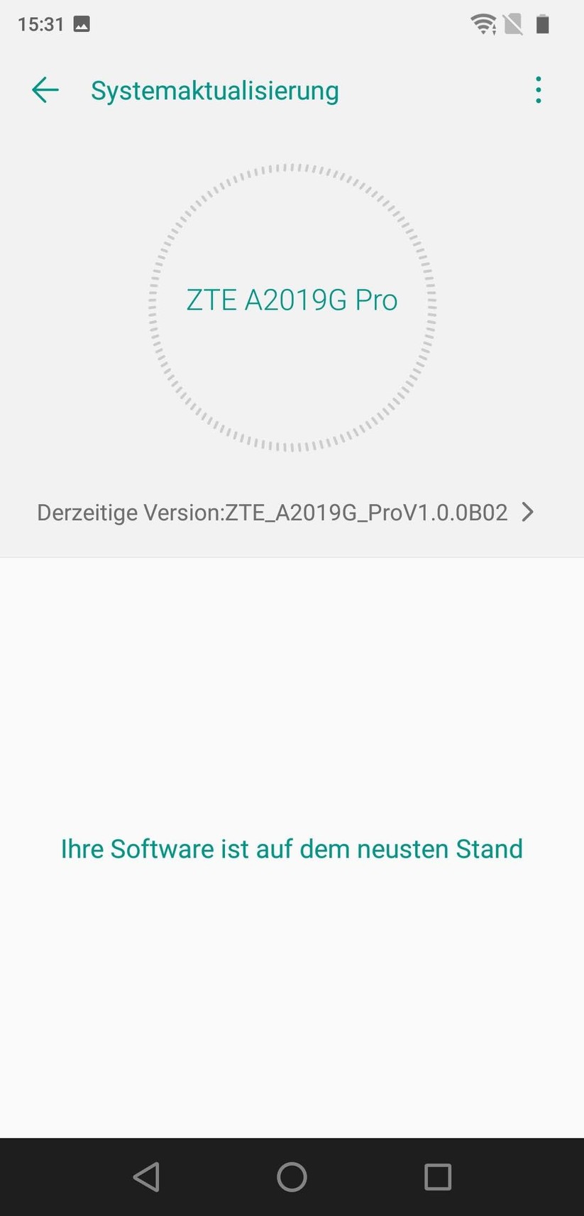 Stand der Software