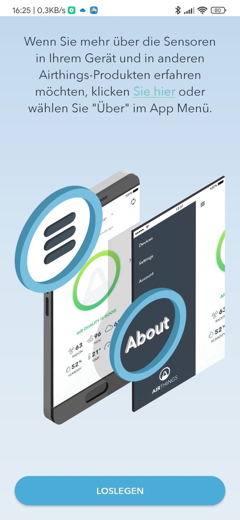 Airthings View Plus: App