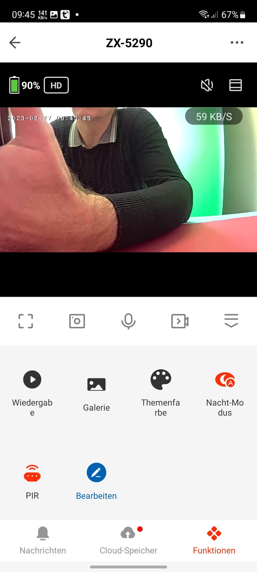 7Links-IPC-675: App, Inbetriebnahme, Einstellungen, Sichtfeld